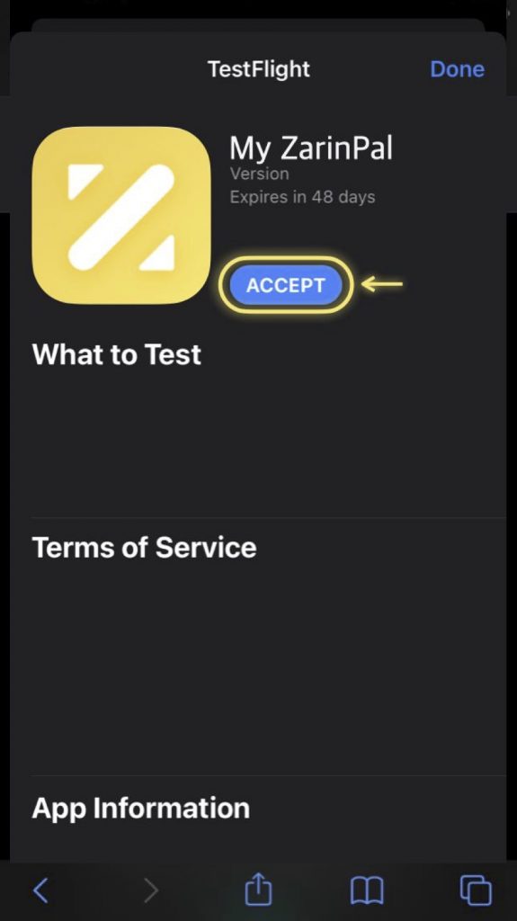 آموزش نصب اپلیکیشن زرین‌پال من برای iOS