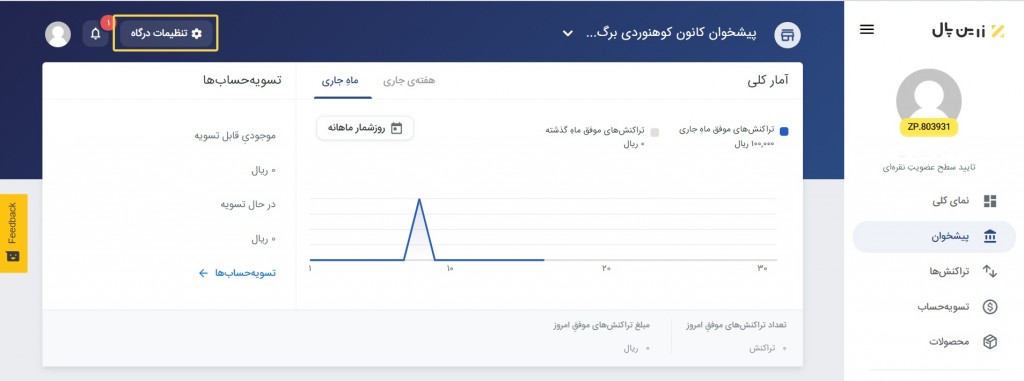 بسته شروع زرین با زرین کارت